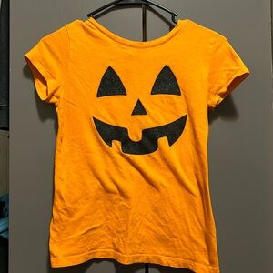 Orange Halloween pumpkin kids shirt